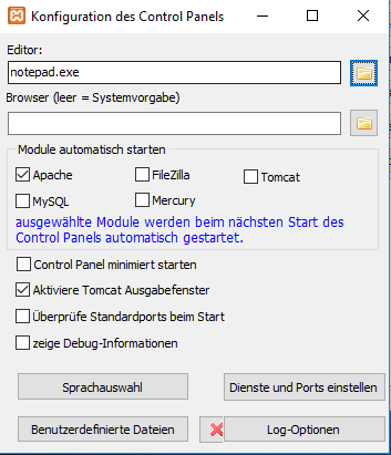 XAMPP Config. xamppconf0
